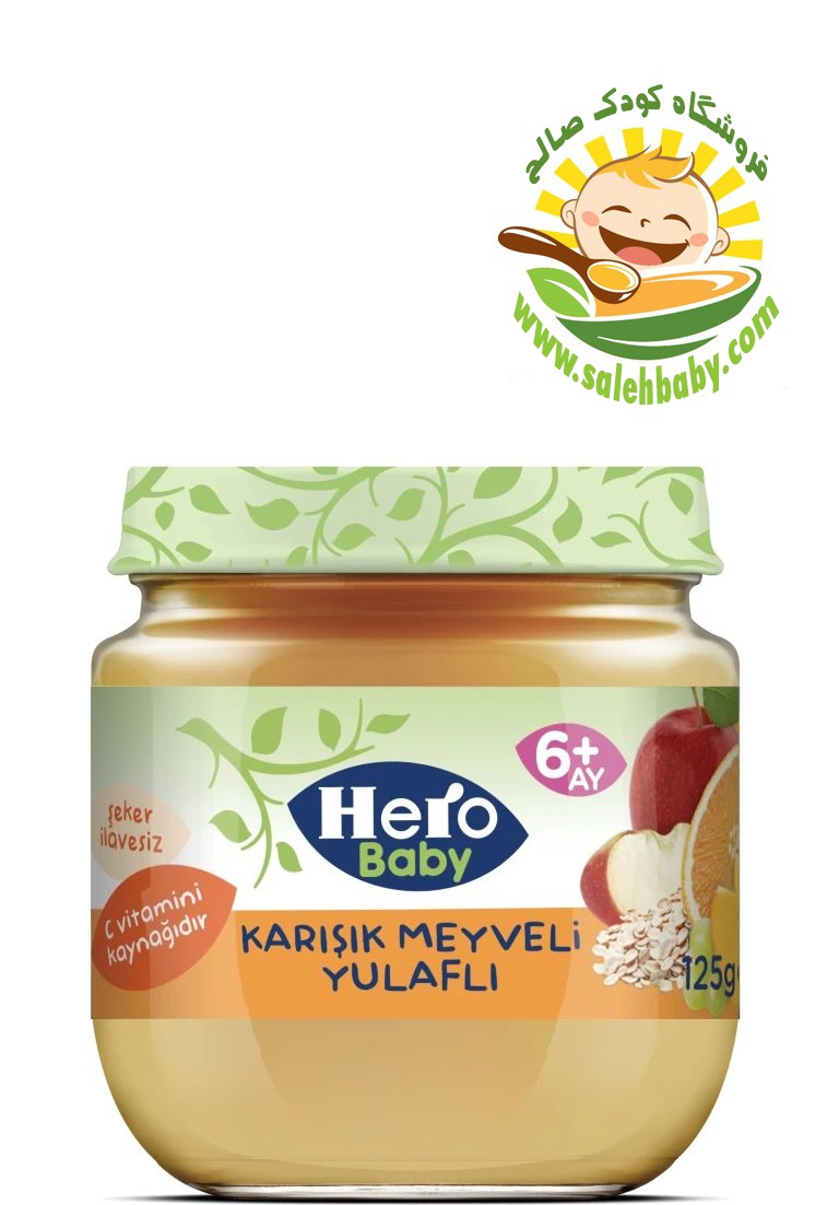 پوره مخلوط میوه و جو دو سر هرو بیبی Herobaby