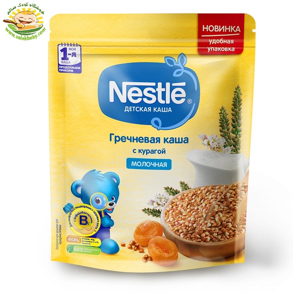 سرلاک گندم سیاه و زردآلو با شیر نستله Nestle روسی